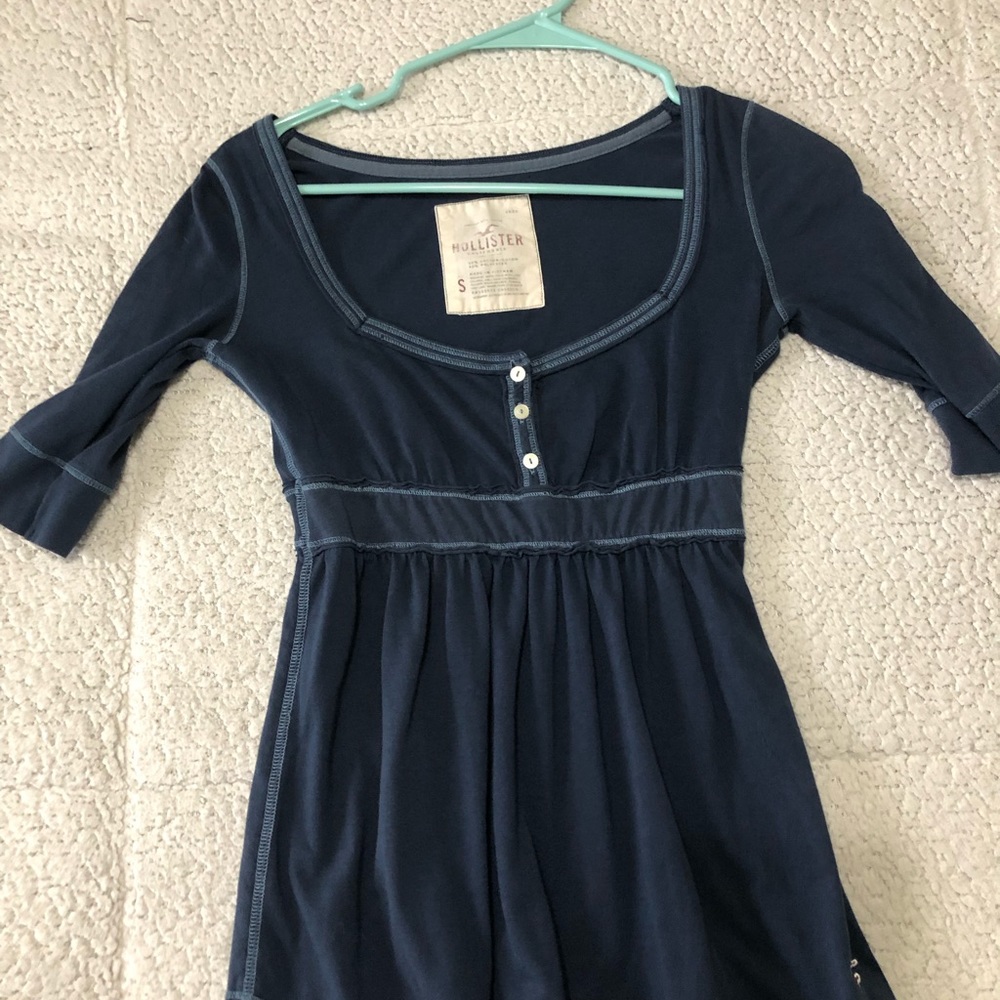Vintage small hollister babydoll shirt with quarter sleeves